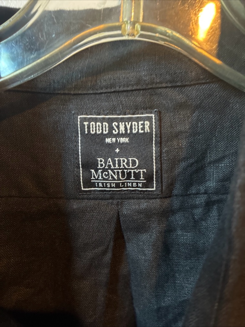 Todd Snyder x Baird McNutt Irish Linen black long sleeve button front XXL - Picture 2 of 7